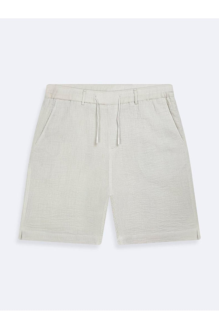 LTB Short Anthracite Taille Élastique Froncé - Gris
