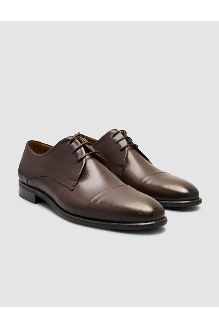 Cabani Shoes Chaussures classiques pour hommes en cuir véritable 100% marron - Marron
