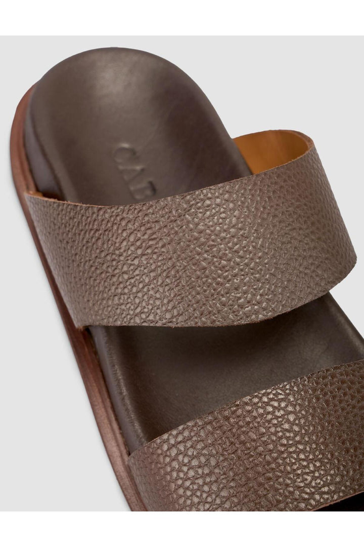 Cabani Shoes %100 Cuir véritable Sandales pour hommes Marron - Multicolore