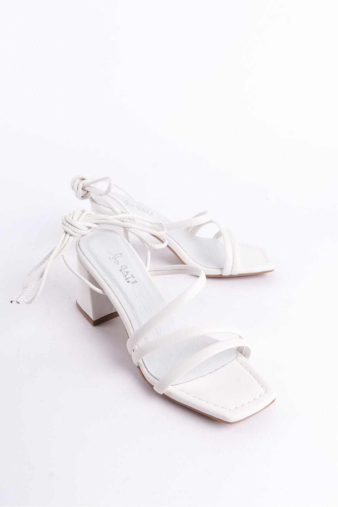 Wavelys Sandales ou tongs à lanières amovibles, doublure en cuir véritable, sandales pour femmes - Blanc
