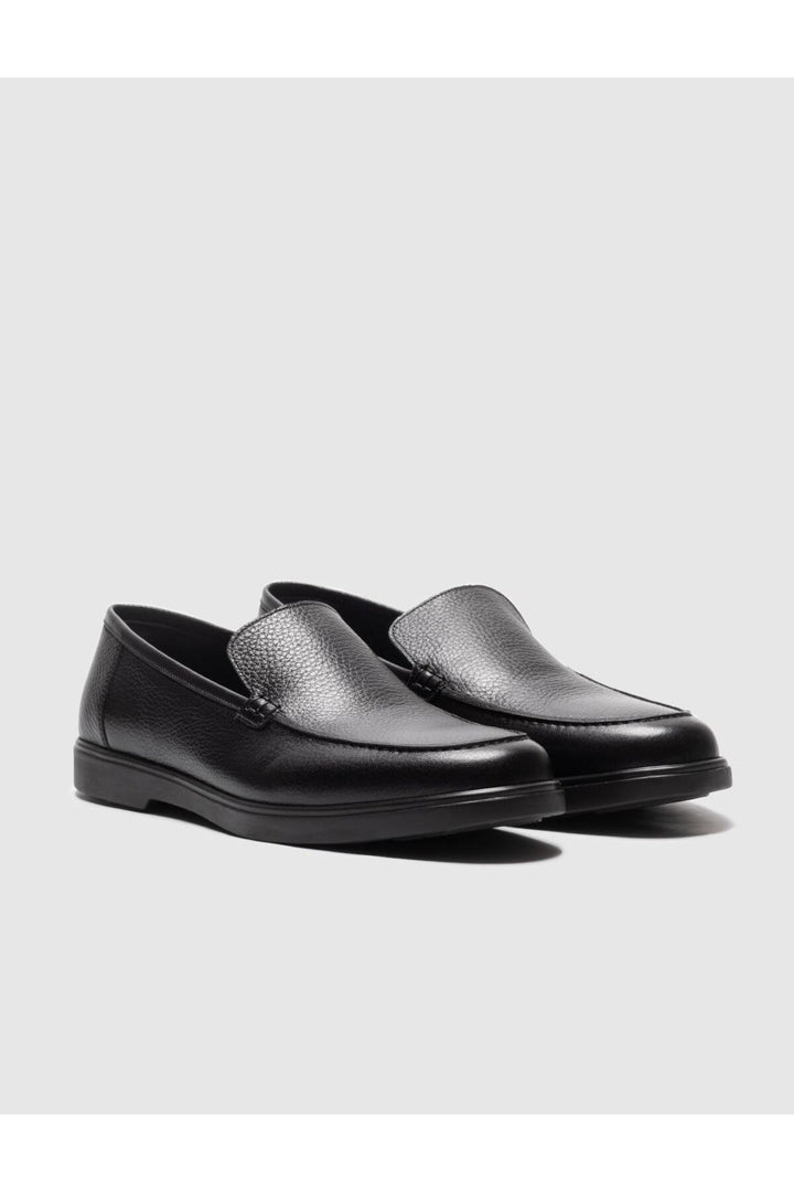 Cabani Shoes Mocassin homme en cuir véritable noir - Multicolore