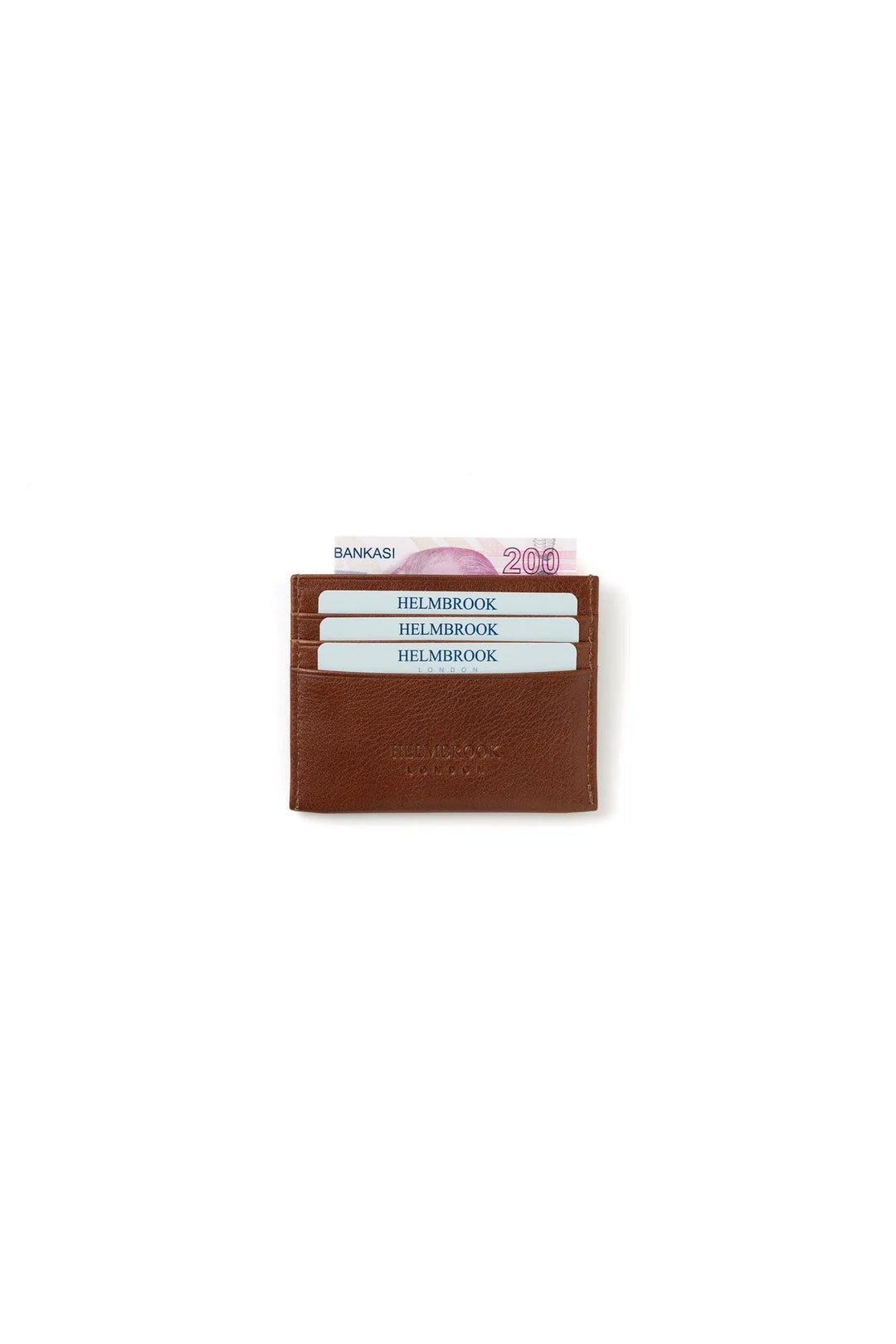 helmbrook Porte-cartes en cuir véritable pour homme Slim Design RFID Protégé Barry Tan