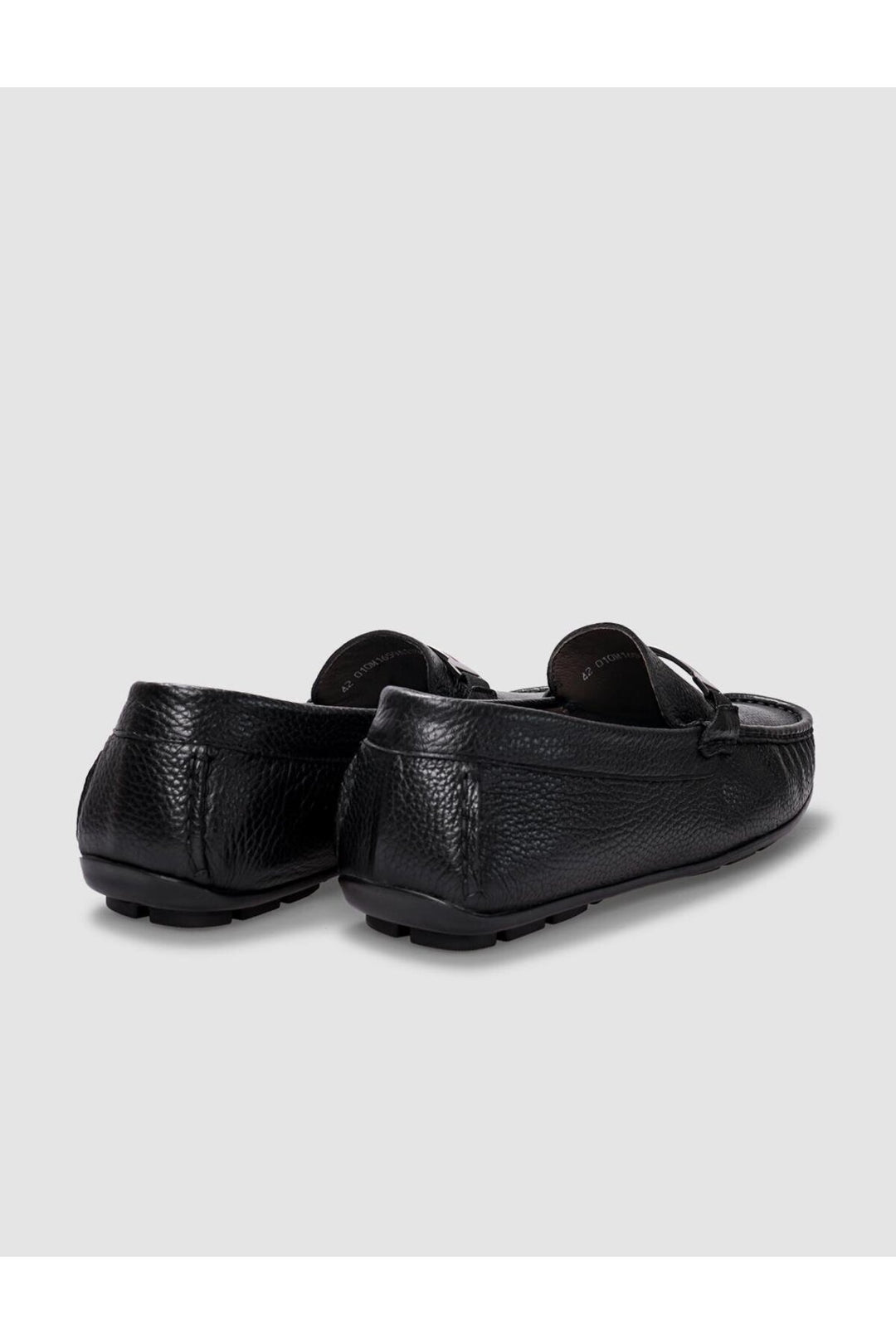 Cabani Shoes Mocassin homme en cuir véritable noir à boucle - Noir