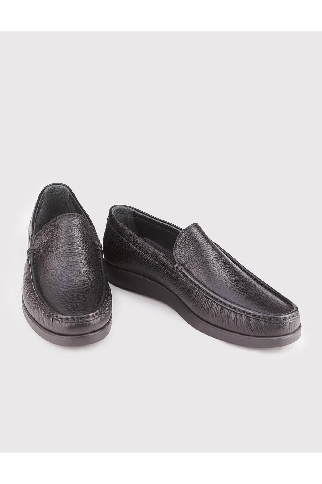 Cabani Shoes Chaussures décontractées pour hommes en cuir véritable avec semelle en caoutchouc légère, noires. - Noir