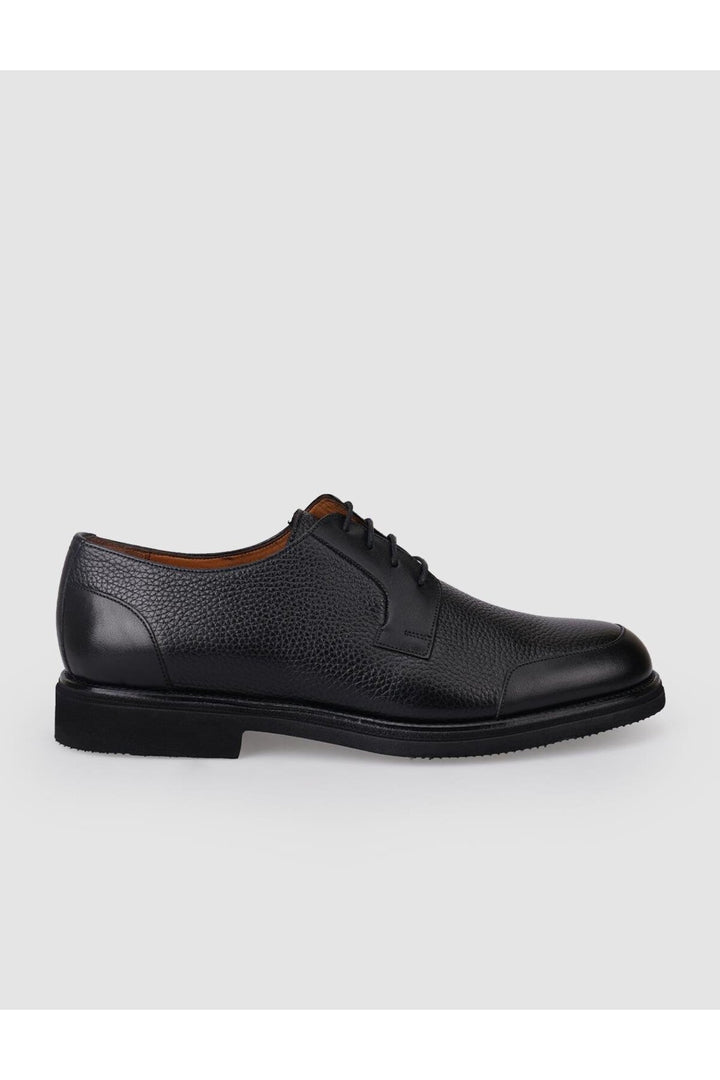 Cabani Shoes Chaussures classiques pour hommes en cuir véritable noir à lacets 100% - Multicolore