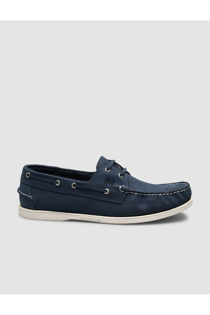 Cabani Shoes Bleu marine Chaussures Loafer en Cuir Véritable à Lacets - Multicolore