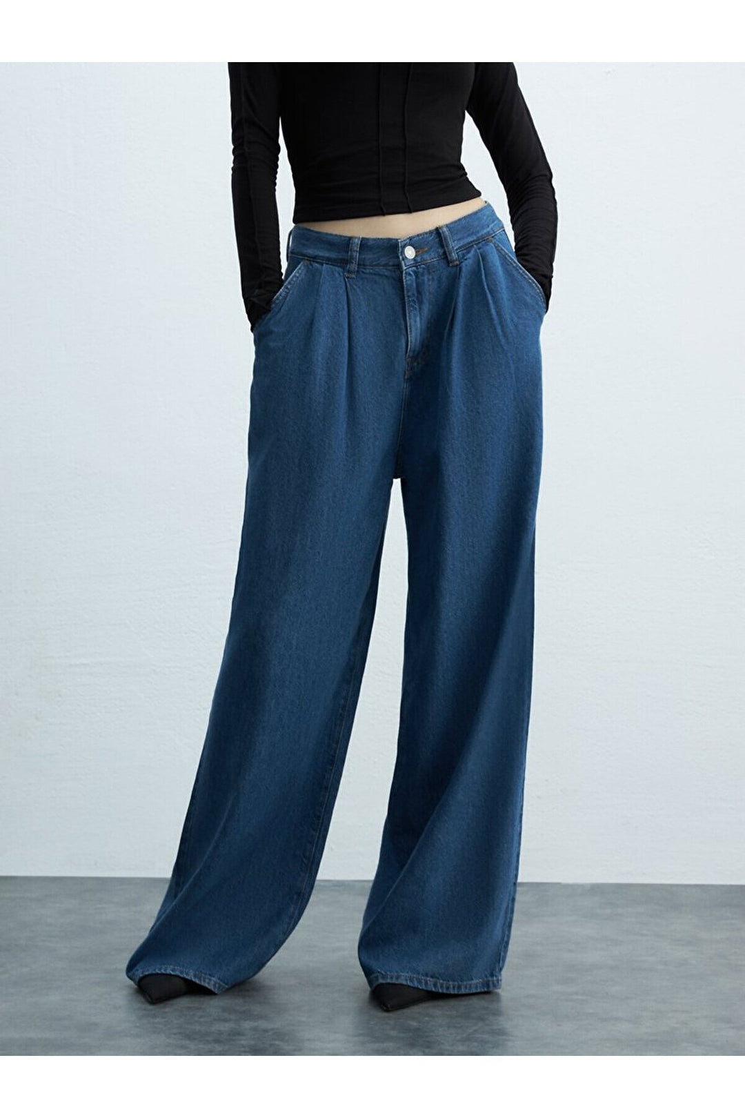 LTB Pantalon en jean à taille haute avec jambes larges séquentielles