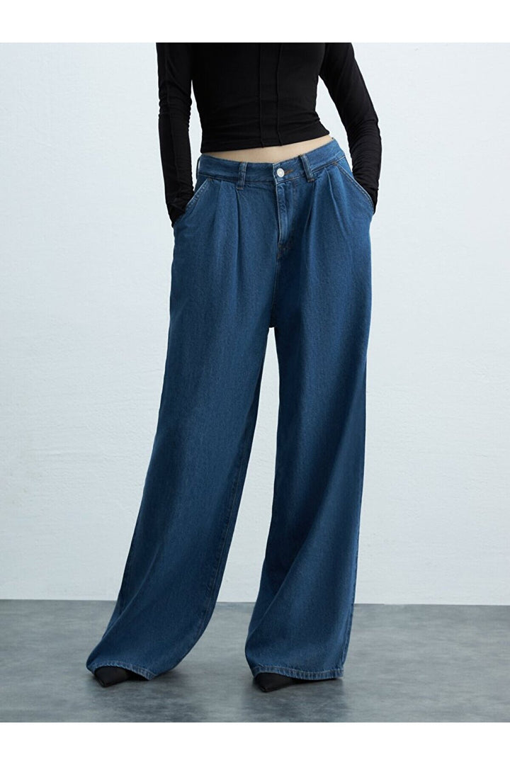 LTB Pantalon en jean à taille haute avec jambes larges séquentielles