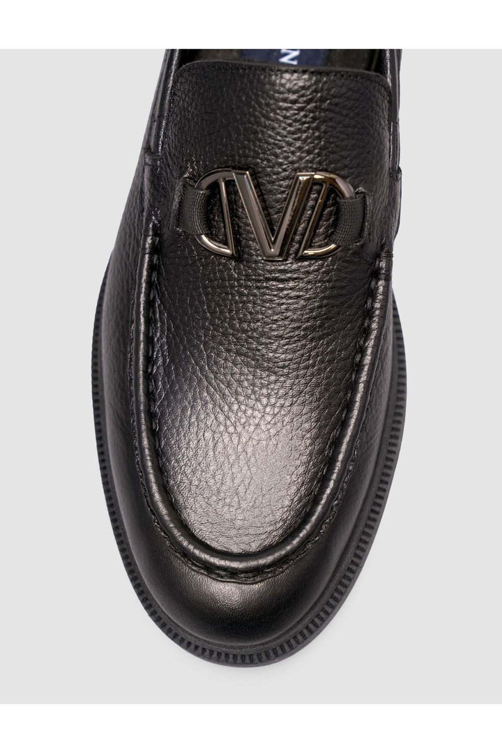 Cabani Shoes Chaussures Loafer pour hommes en cuir véritable noir - Noir