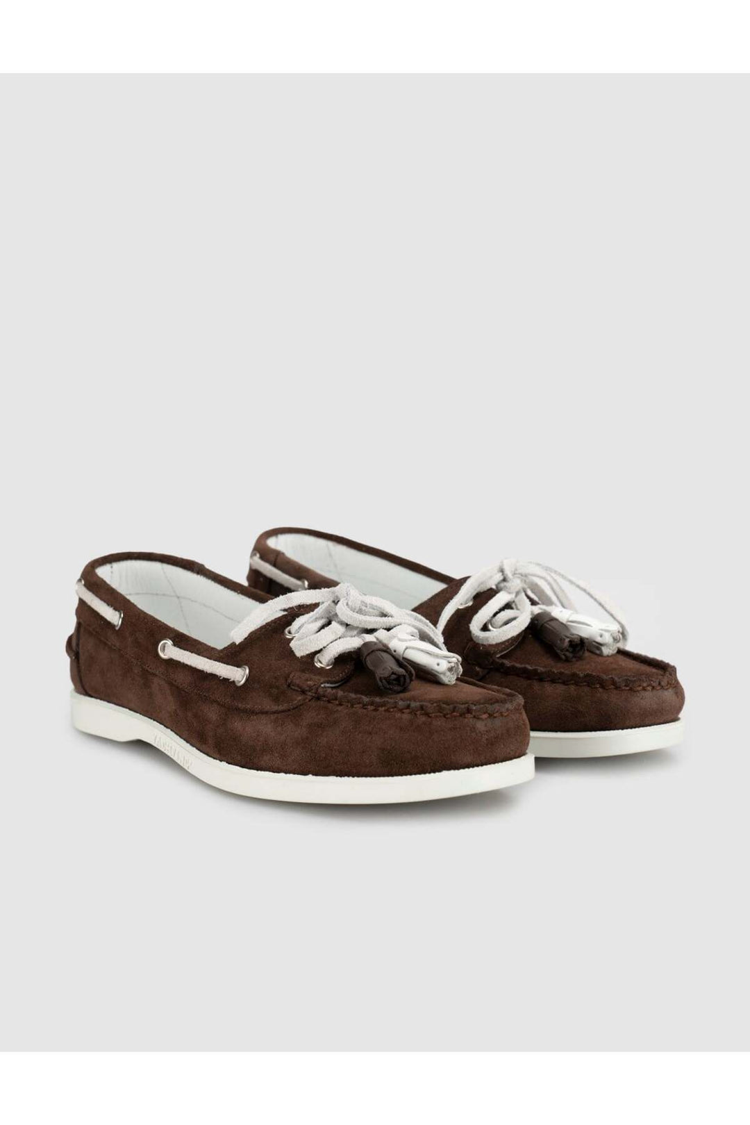 Cabani Shoes Mocassins en cuir véritable marron avec détails - Multicolore