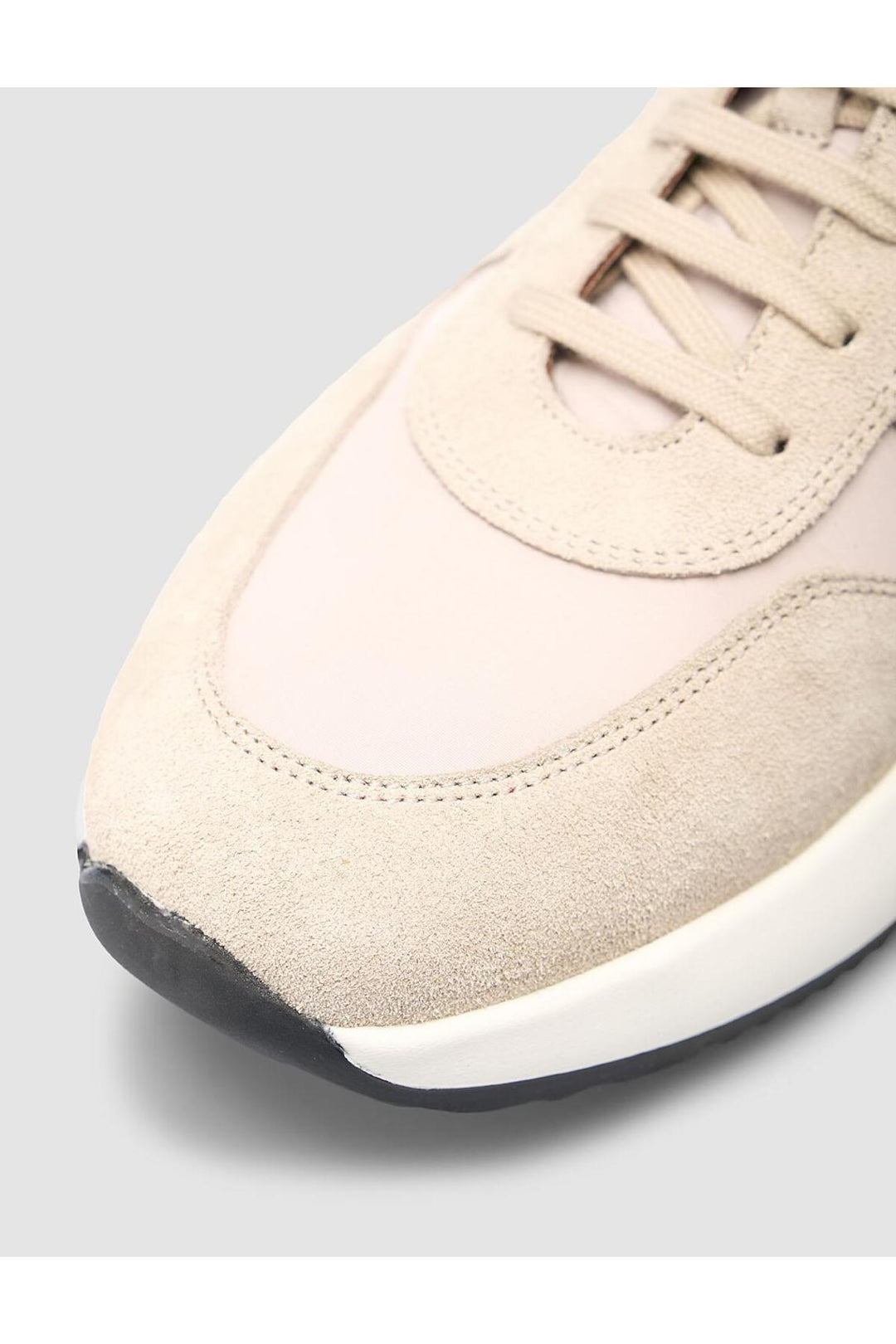 Cabani Shoes %100 Cuir Véritable Beige Suédé Chaussures de Sport Homme à Lacets - Beige