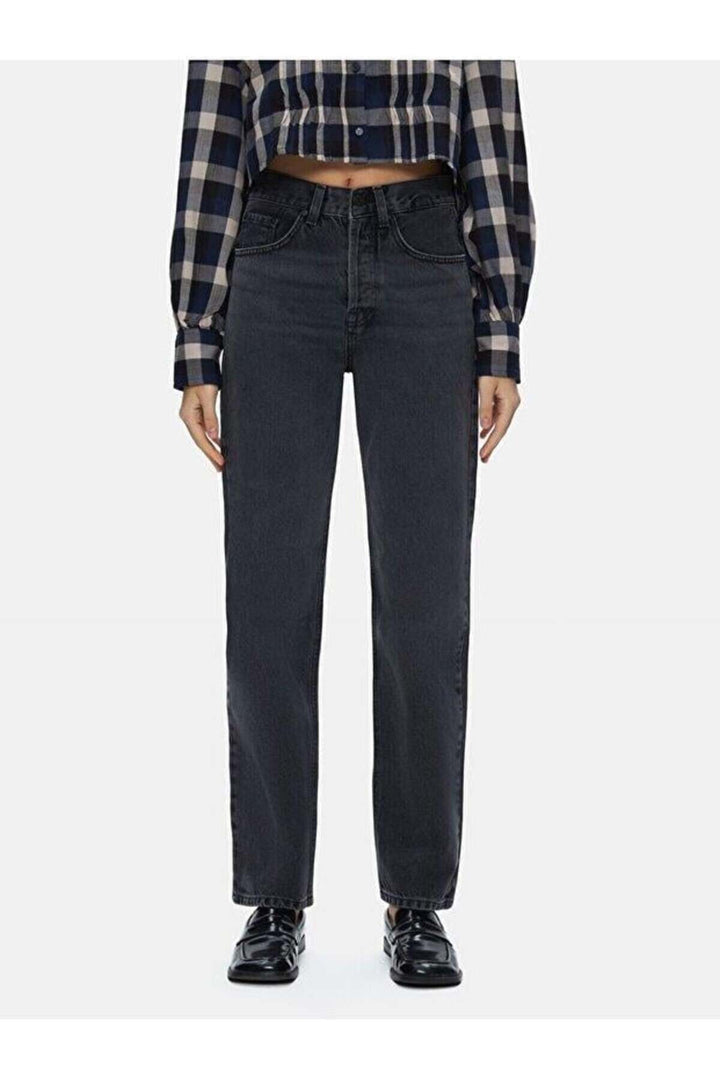 LTB Pantalon Droit Relaxé Taille Haute Vanetta - Noir_55796