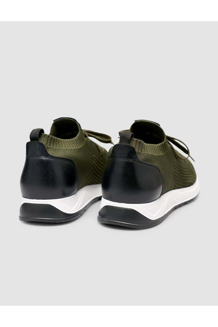 Cabani Shoes Chaussures de sport Napoli pour homme en tricot kaki - Multicolore