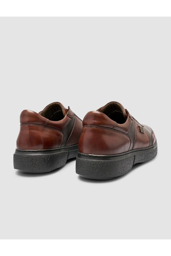 Cabani Shoes Chaussures de sport pour hommes en cuir véritable marron - Marron