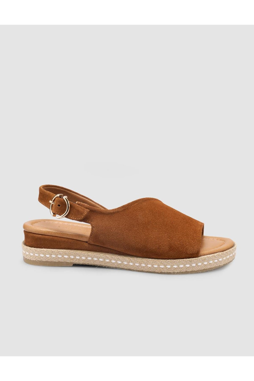 Cabani Shoes Sandales en suède pour femmes en cuir véritable 100% couleur tabac - Tabac