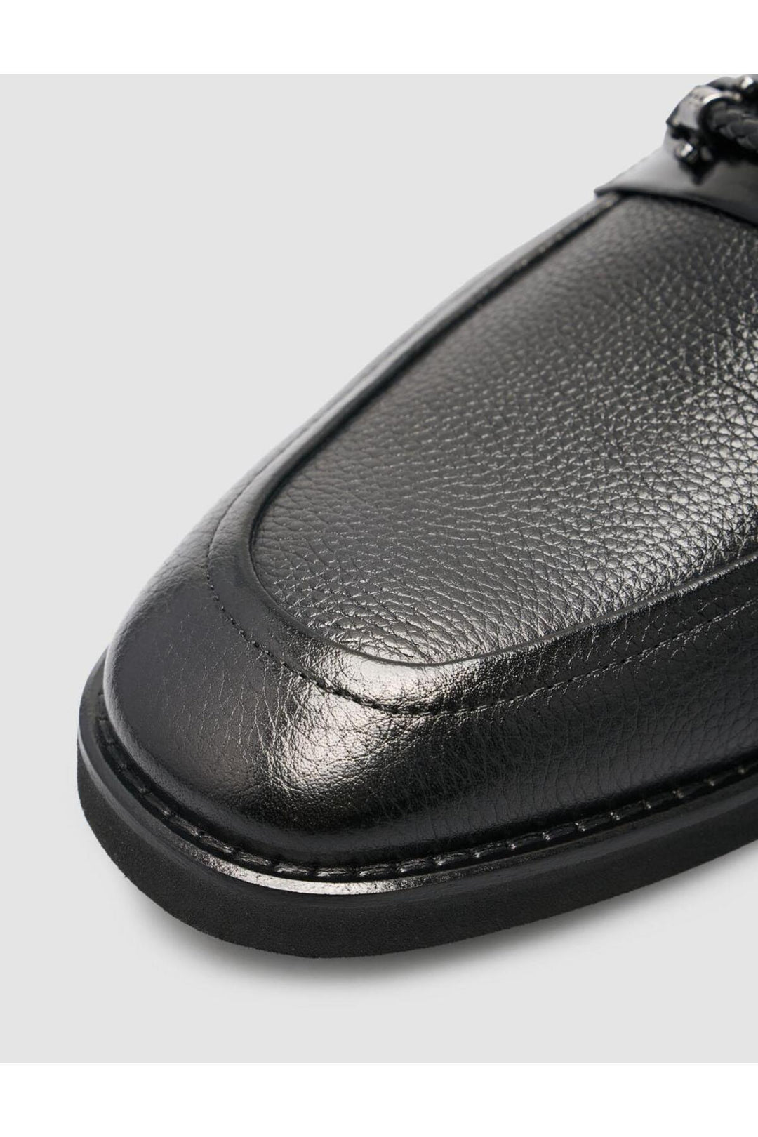 Cabani Shoes %100 Cuir véritable Mocassins pour hommes avec détail de boucle noire - Noir