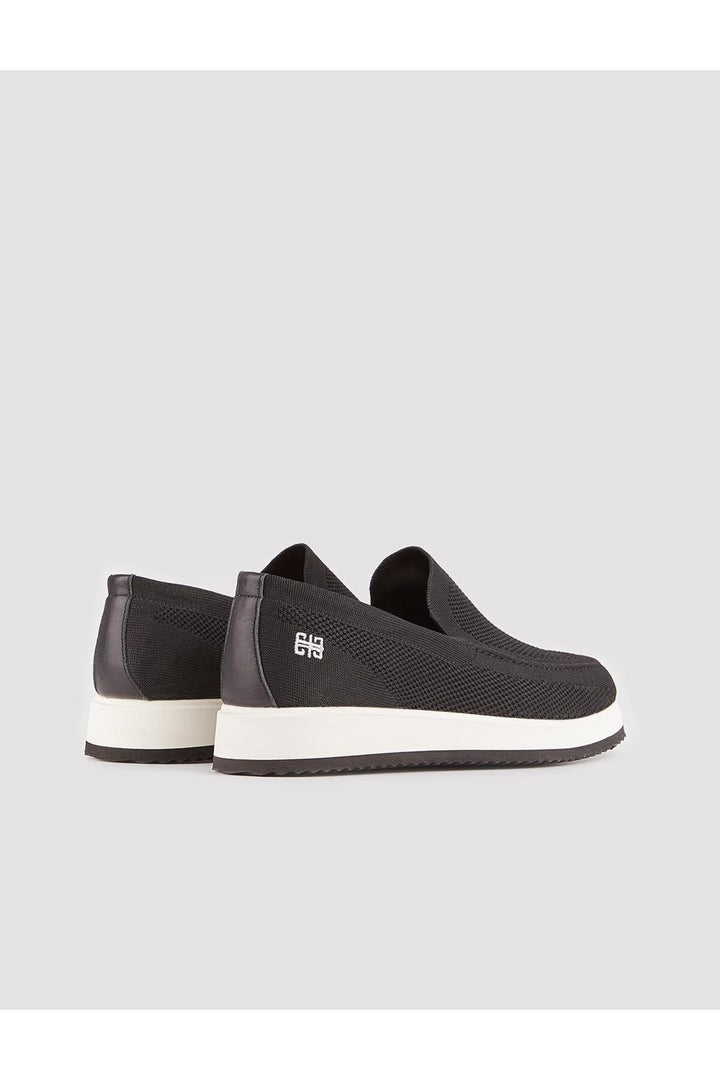 Cabani Shoes Chaussures de ville pour hommes en tricot noir - Multicolore