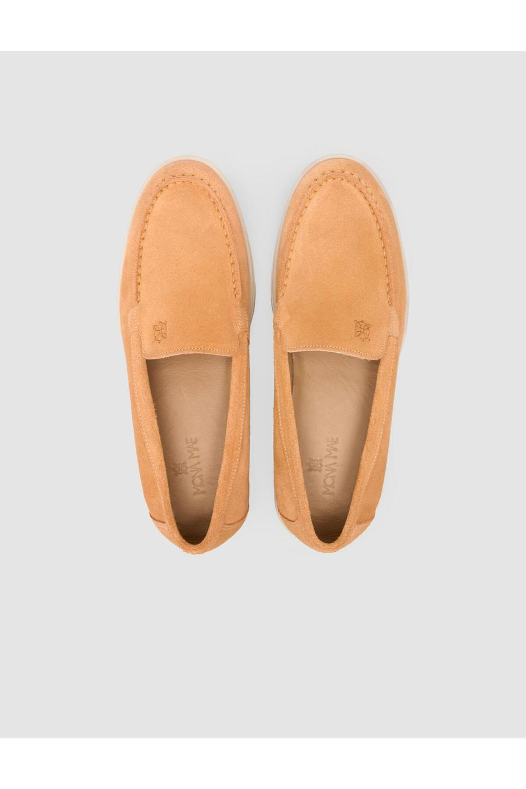 Cabani Shoes MonaMae 100% Cuir Véritable Mocassins Femme Suédé Orange - Orange