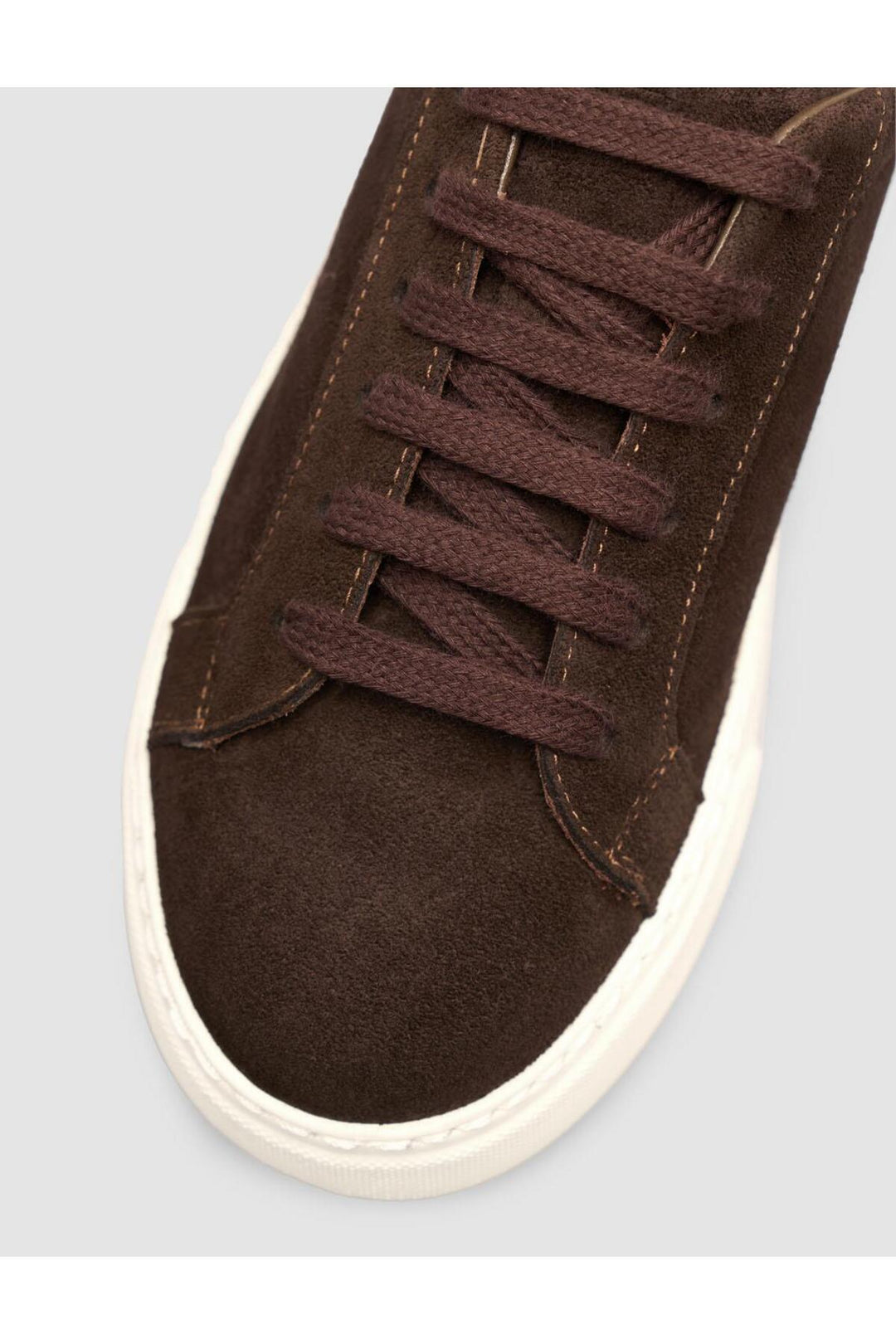 Cabani Shoes Baskets à lacets en cuir suédé véritable 100% avec doublure en fourrure, couleur marron. - Marron