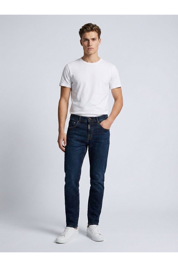 LTB Dıego Jean Pantalon Droit Taille Moyenne Indigo Foncé - dark Indigo
