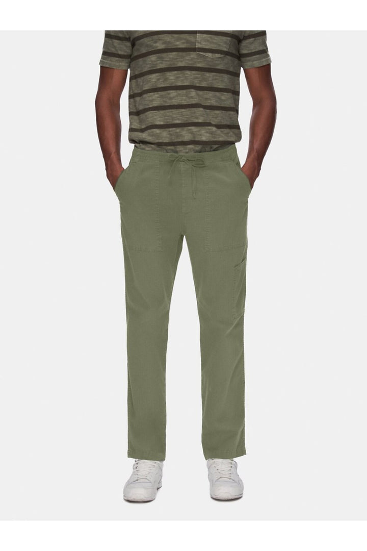 LTB Pantalon vert gabardine jambes droites