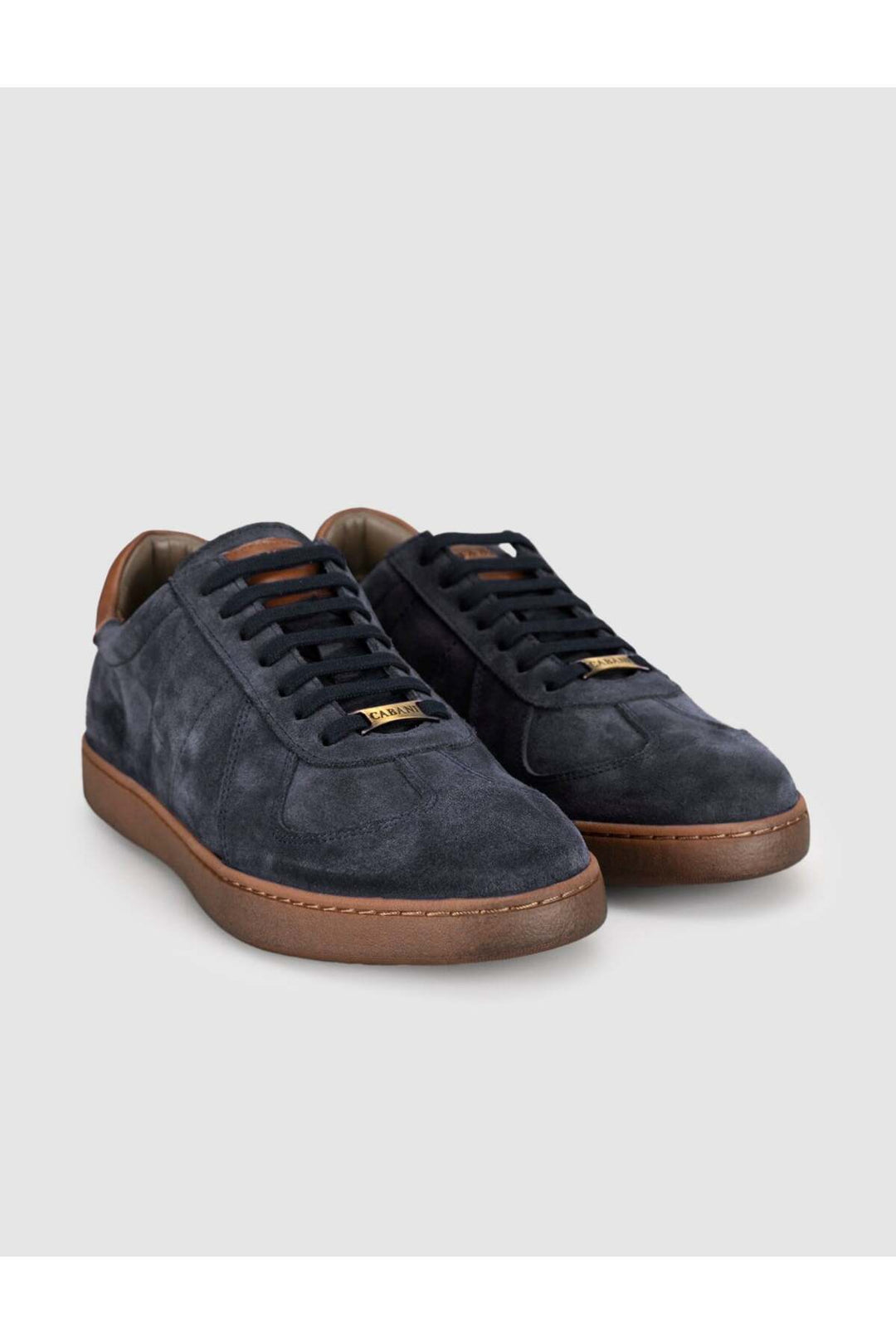 Cabani Shoes Chaussures de sport pour hommes en cuir véritable suédé bleu marine - Bleu marine