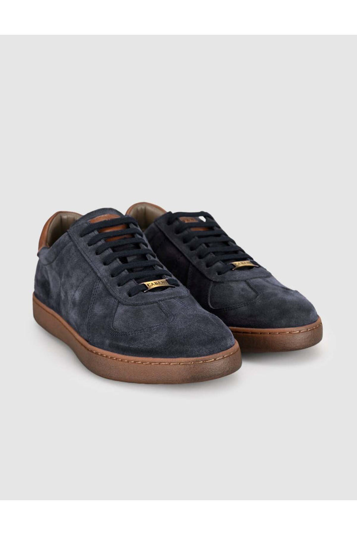 Cabani Shoes Chaussures de sport pour hommes en cuir véritable suédé bleu marine - Bleu marine