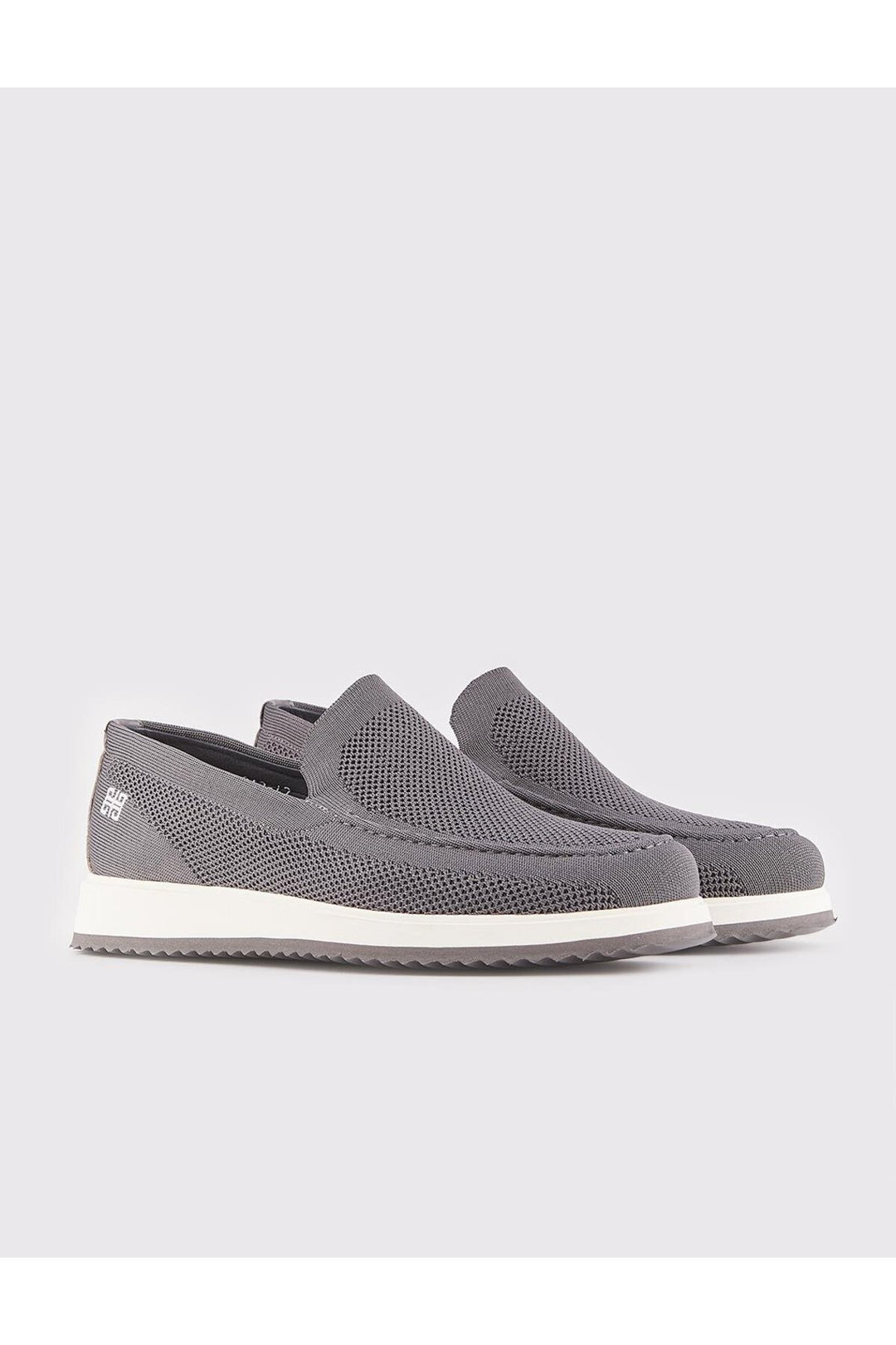 Cabani Shoes Chaussures de ville pour hommes en tricot gris avec semelle prête. - Gris
