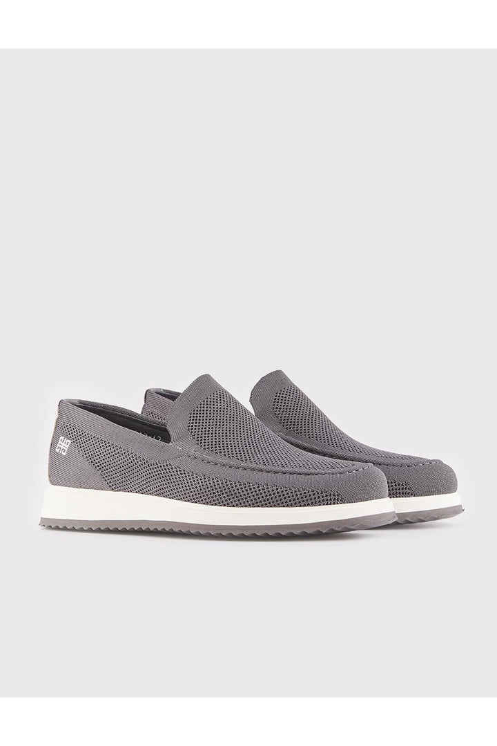 Cabani Shoes Chaussures de ville pour hommes en tricot gris avec semelle prête. - Gris