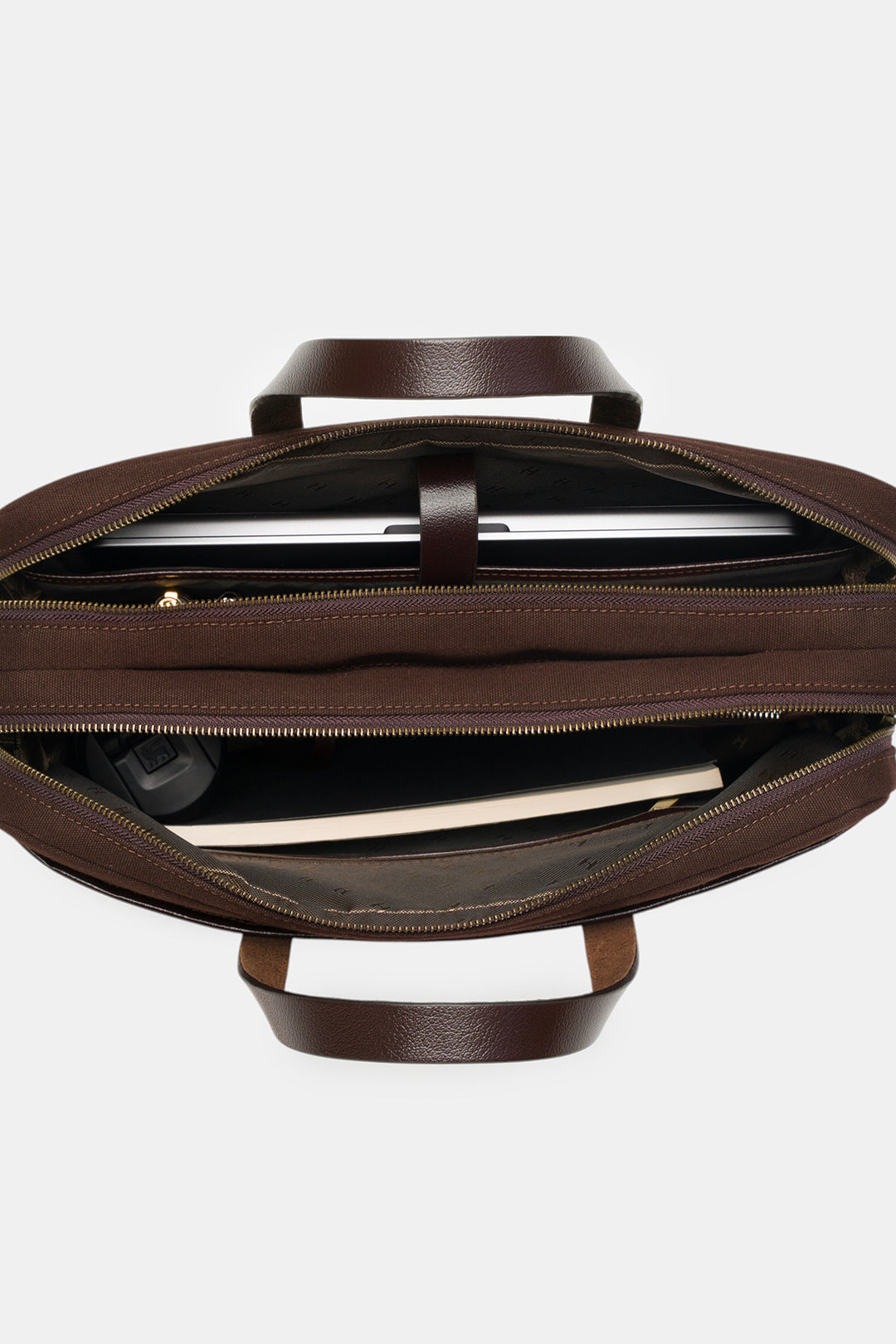Helmbrook Sac pour ordinateur portable Benedict en cuir véritable 15,6"à deux compartiments pour homme