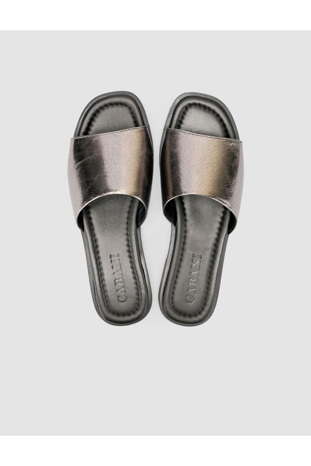 Cabani Shoes %100 Cuir véritable Sandales noires pour femmes - Multicolore
