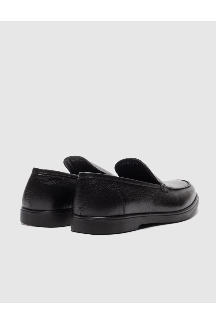 Cabani Shoes Mocassin homme en cuir véritable noir - Multicolore
