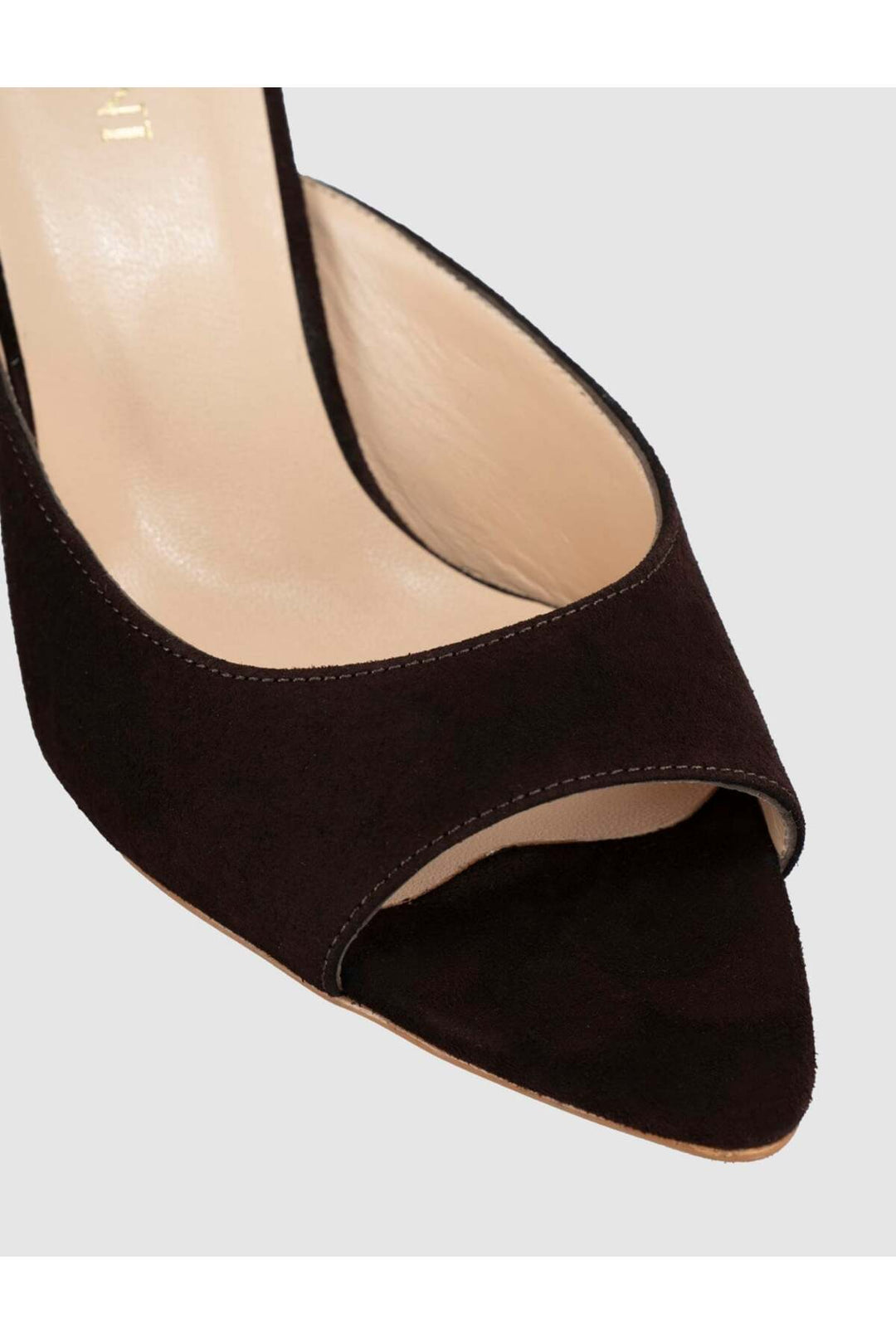Cabani Shoes Sandales pour femmes en cuir véritable de veau, à talon fin, au design élégant, couleur marron. - Marron