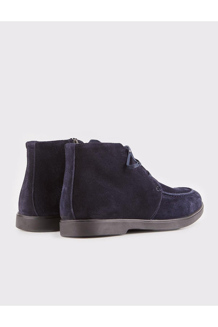 Cabani Shoes Bottines homme en cuir suédé bleu marine à fermeture éclair - Bleu marine
