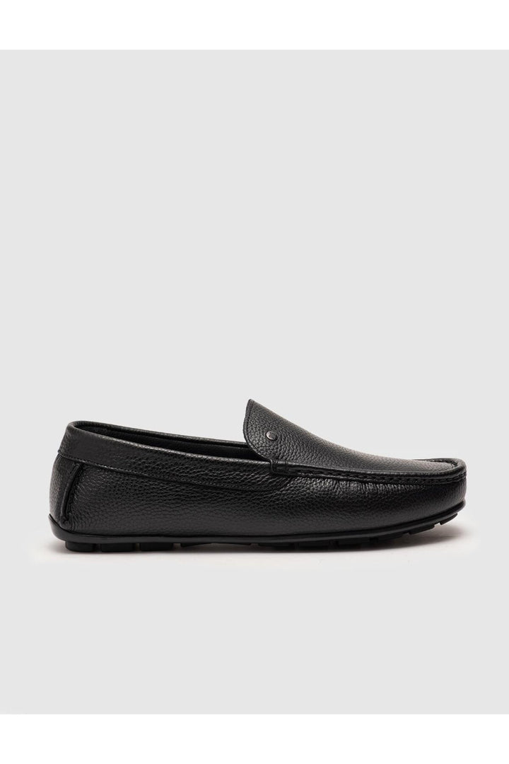 Cabani Shoes Mocassin homme en cuir véritable noir - Noir