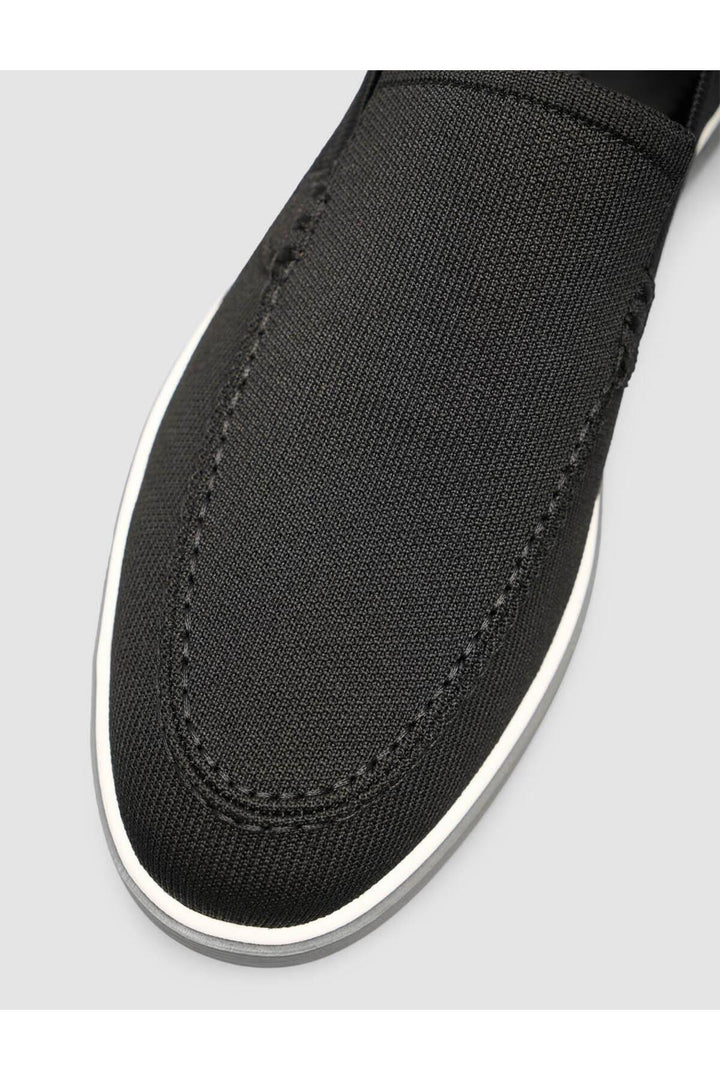 Cabani Shoes Tevere Chaussures en Tricot Noir pour Homme en Osier - Multicolore