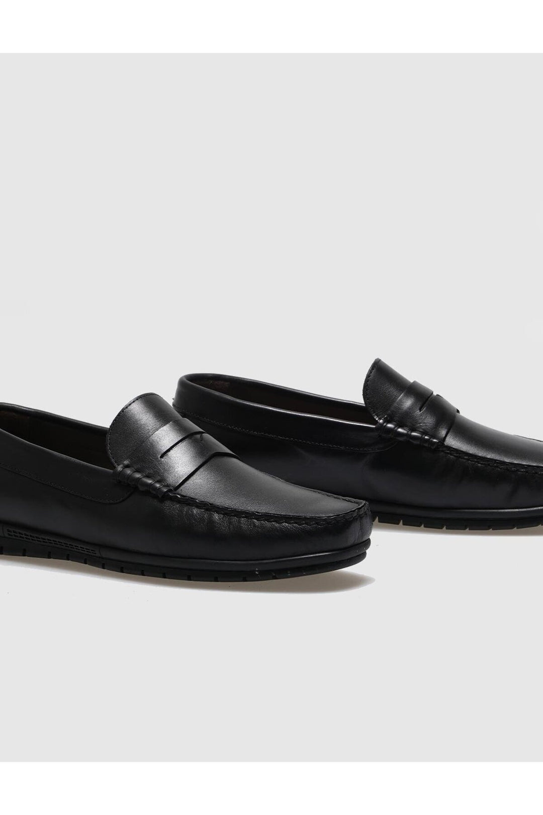 Cabani Shoes Chaussures décontractées pour hommes en cuir véritable avec ceinture noire - Noir