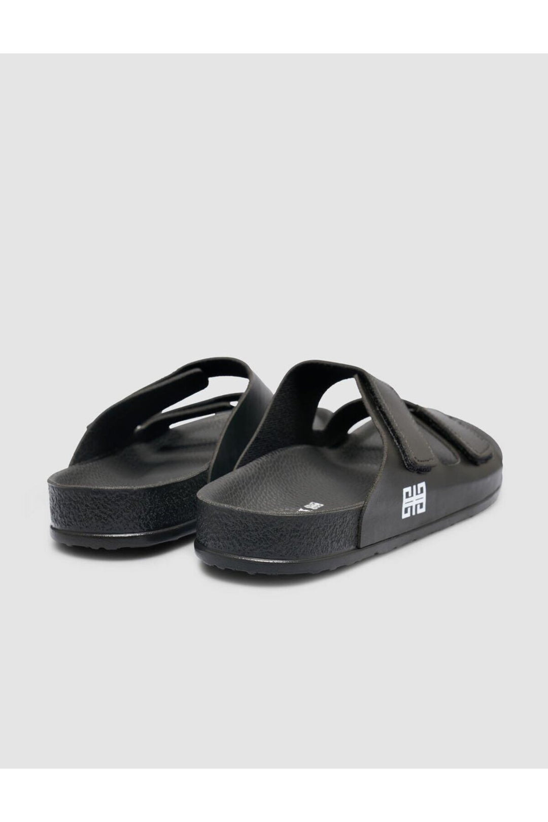 Cabani Shoes Sandale noire pour homme à velcro - Noir