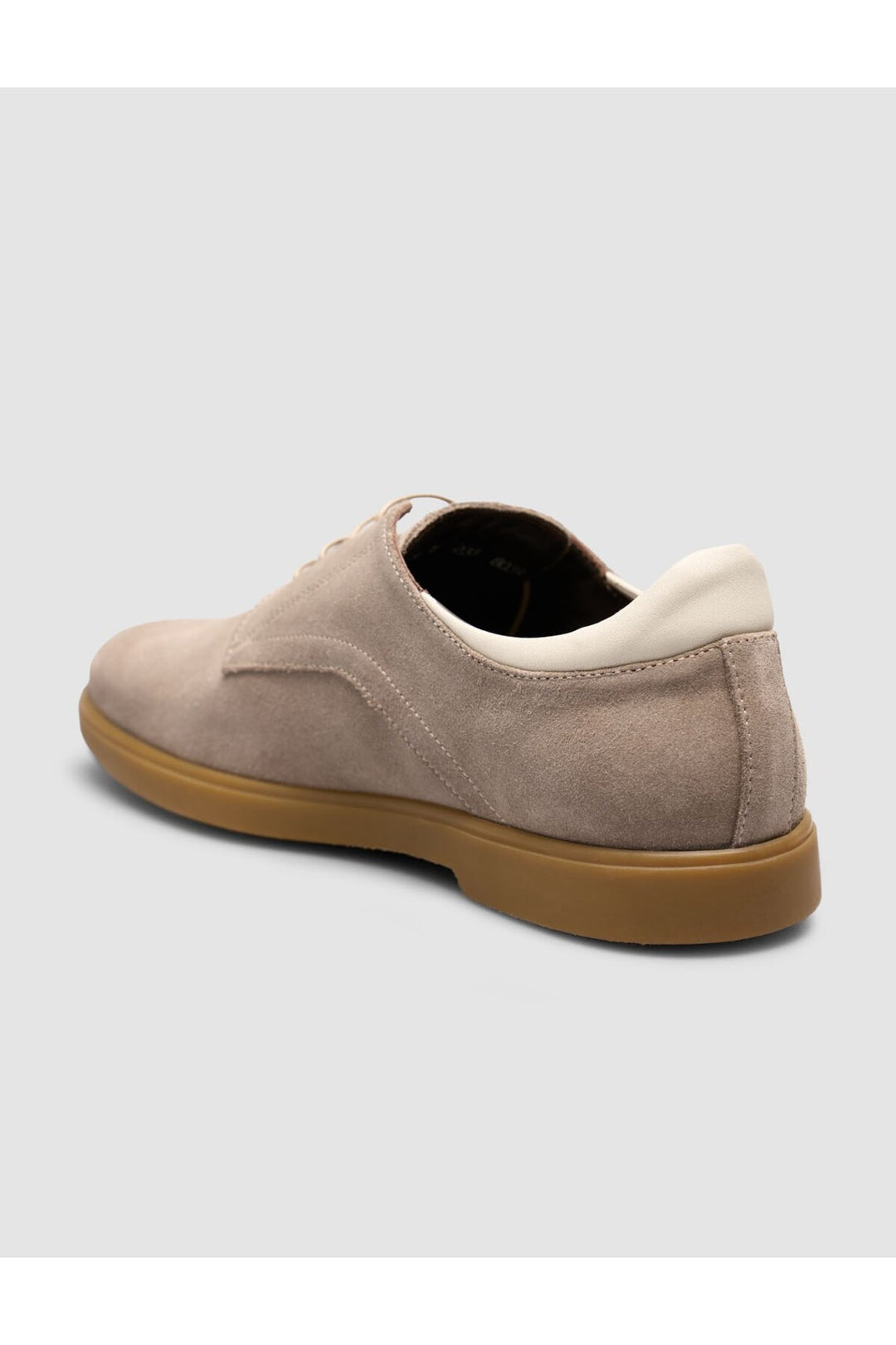 Cabani Shoes Chaussures pour hommes en cuir véritable de veau avec lacets en suède beige. - Beige