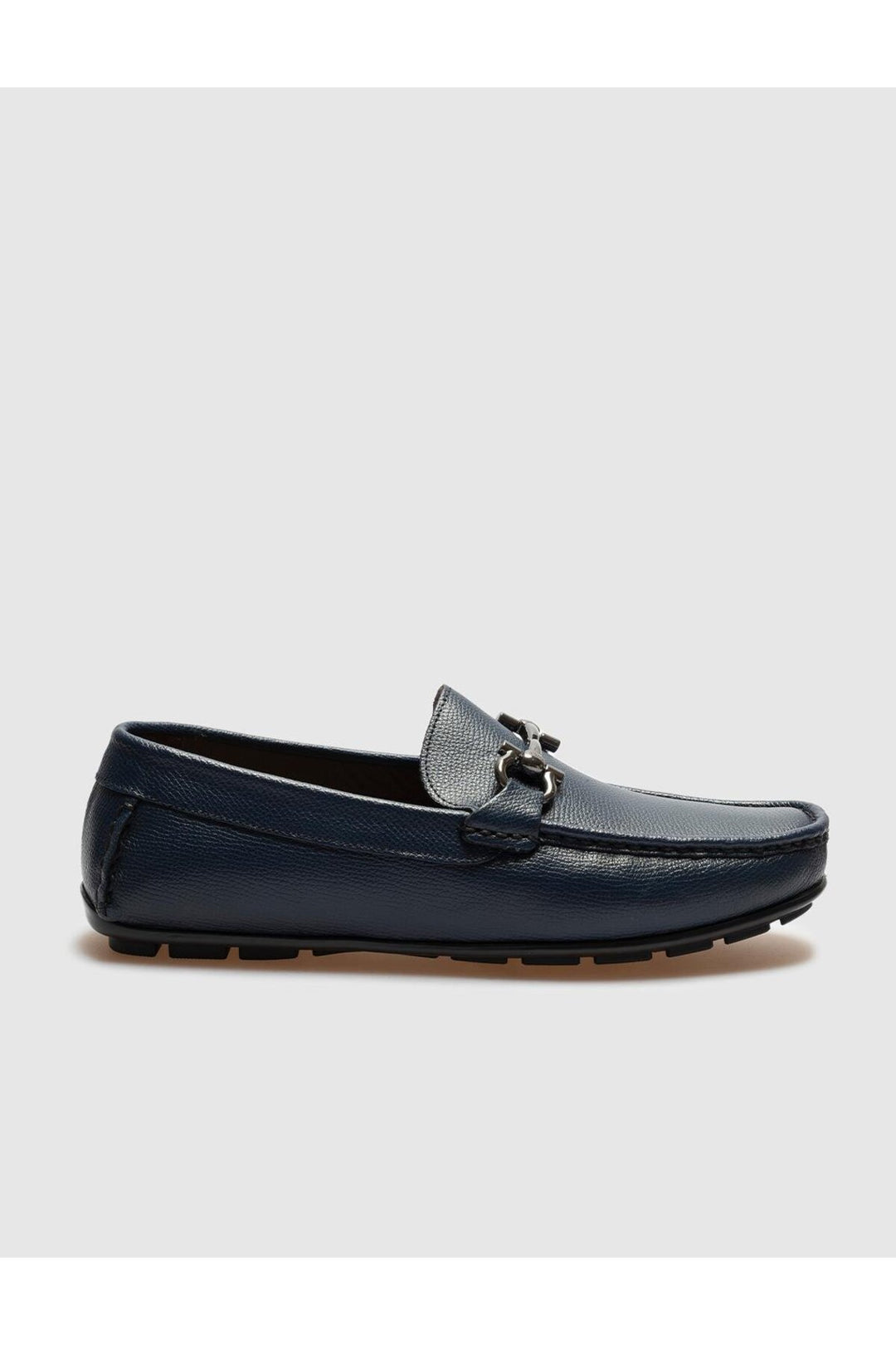 Cabani Shoes Chaussures Loafer pour Homme en Cuir Véritable Bleu marine avec Détail de Boucle - Bleu marine