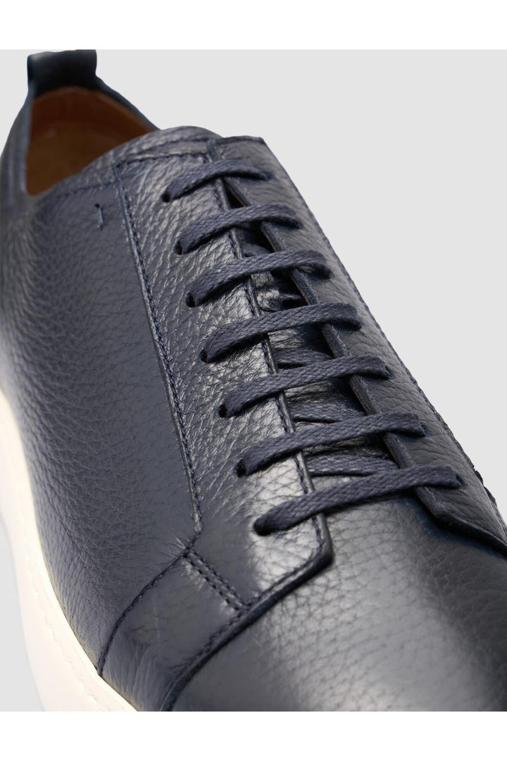 Cabani Shoes %100 Cuir véritable Bleu marine Chaussures de sport pour hommes - Bleu marine