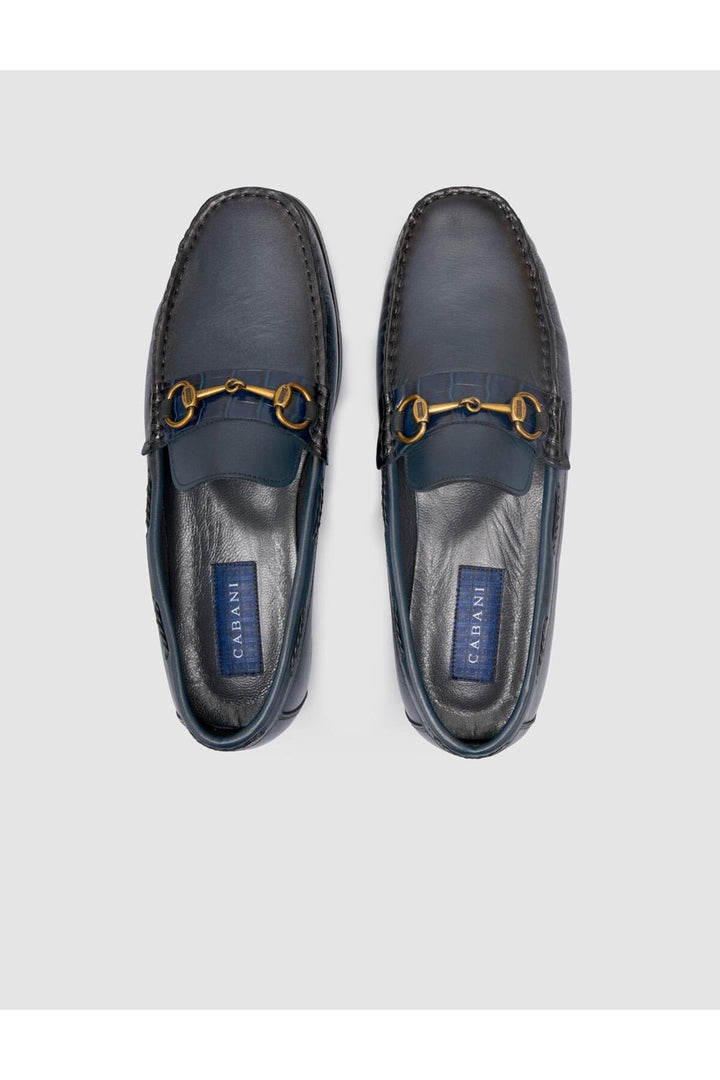 Cabani Shoes %100 Cuir Véritable Chaussures Classiques Pour Hommes Bleu Marine - Bleu marine