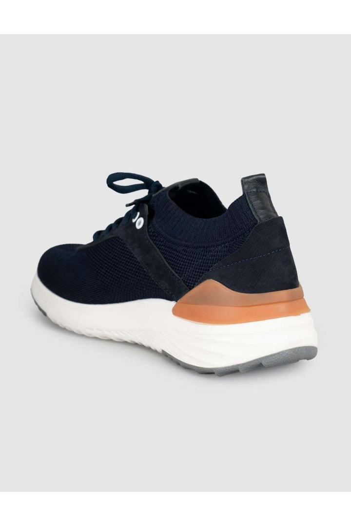 Cabani Shoes Sneaker d'hiver pour homme avec détails en tricot - Bleu marine