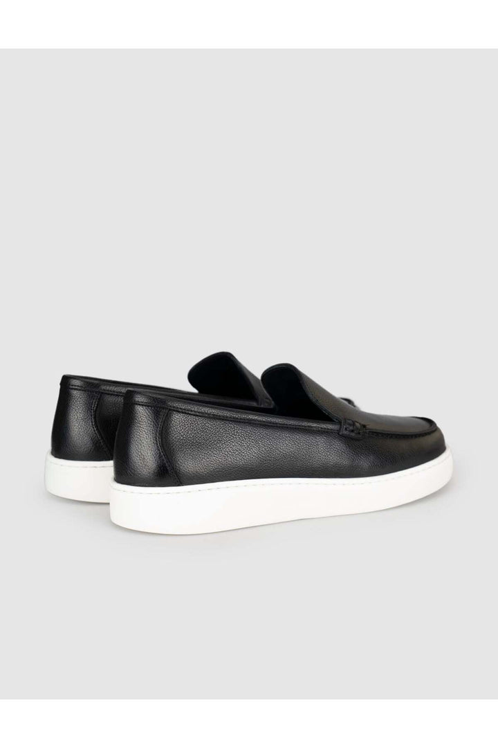 Cabani Shoes Chaussures Loafer pour hommes en cuir véritable avec semelle noire et blanche - Multicolore