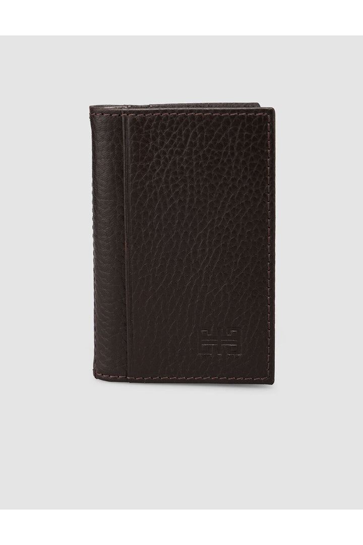 Cabani Shoes Porte-monnaie vertical en cuir véritable Kahve Floter (avec compartiment pour cartes) - Marron