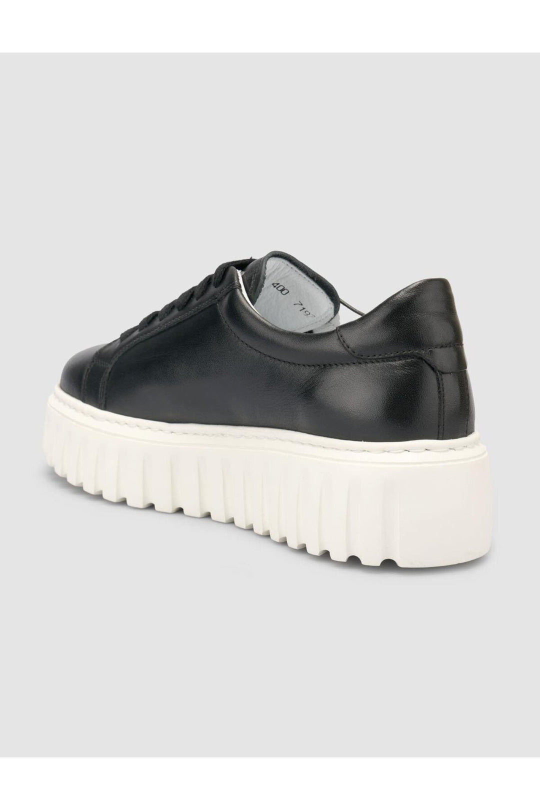 Cabani Shoes MonaMae 100% Cuir Véritable Baskets Femme Noires - Multicolore
