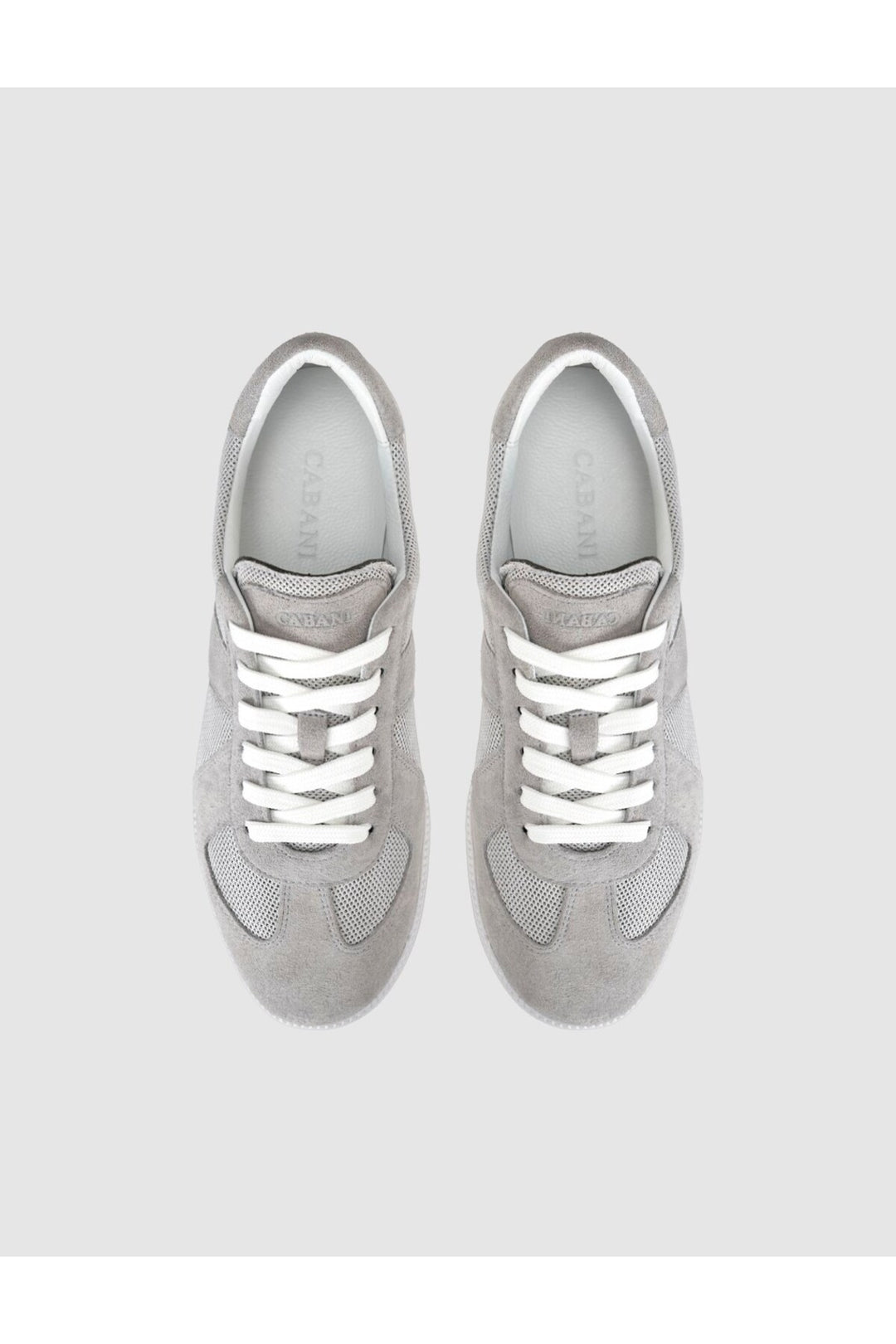 Cabani Shoes Baskets femme en cuir véritable suédé gris clair - Gris
