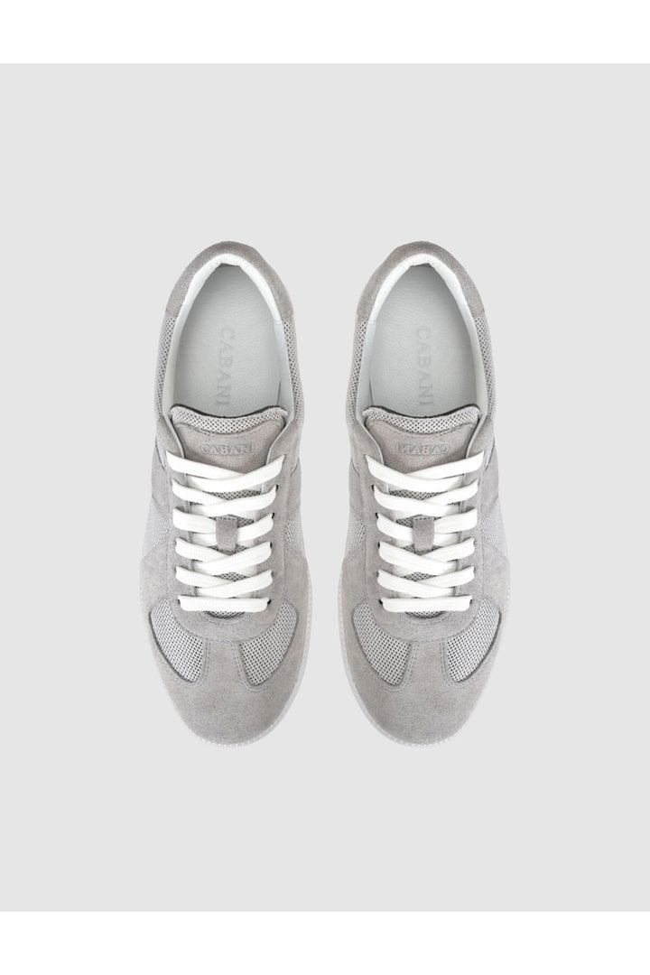 Cabani Shoes Baskets femme en cuir véritable suédé gris clair - Gris