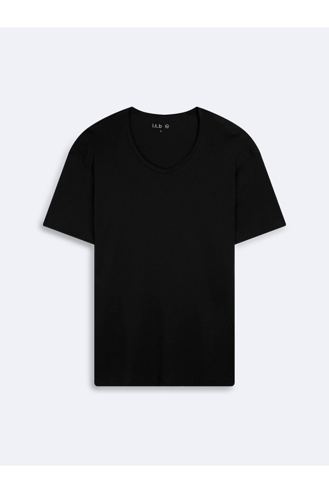 LTB T-shirt basique noir à col en V - Noir