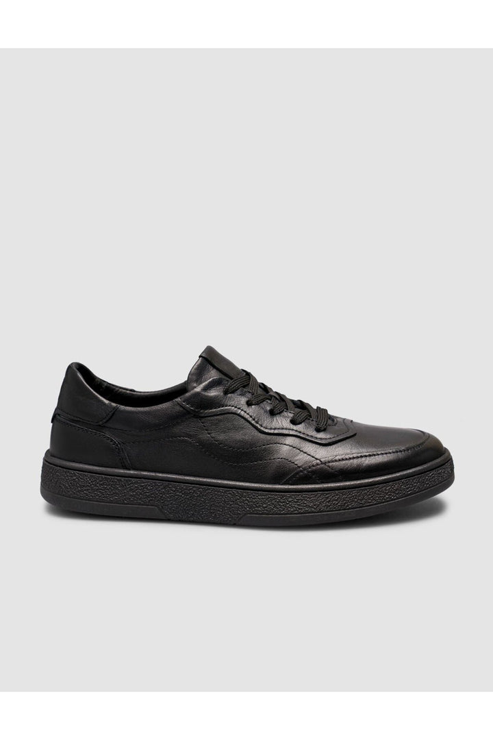 Cabani Shoes Baskets femme en cuir véritable noir à lacets - Multicolore